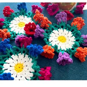 Tulips coasters set 4